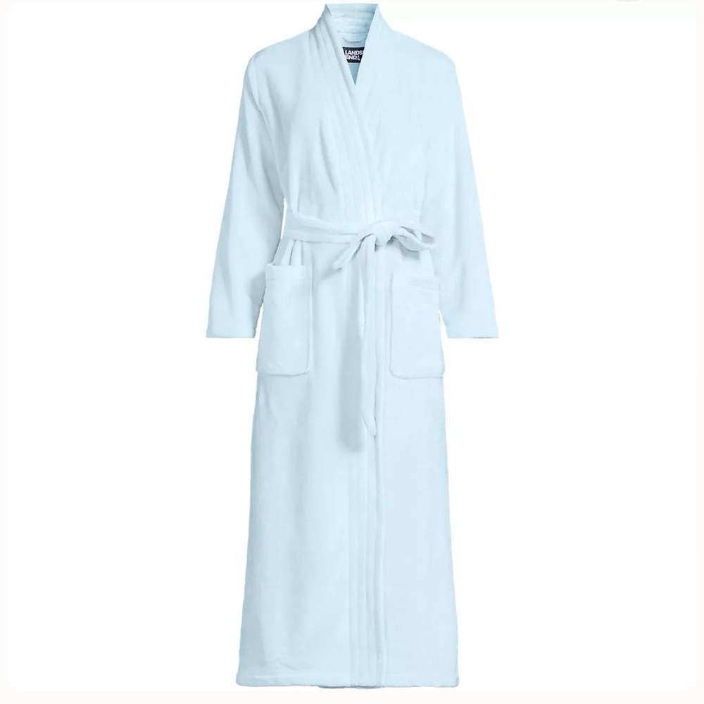 Women's Plus Size Cozy Plush Long Wrap Robe